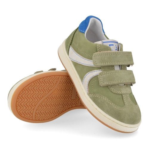 Franco romagnoli sneakers kaki Jongens (kaki sneaker met velcrosluiting - 8768F084) - Junior Steps