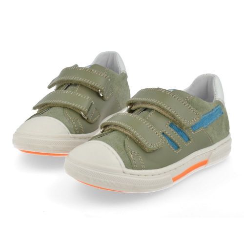 Franco romagnoli sneakers kaki Jongens (kaki sneaker met velcrosluiting - 8659F084) - Junior Steps