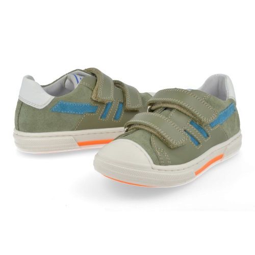 Franco romagnoli sneakers kaki Jongens (kaki sneaker met velcrosluiting - 8659F084) - Junior Steps