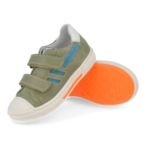 Franco romagnoli sneakers kaki Jongens (kaki sneaker met velcrosluiting - 8659F084) - Junior Steps