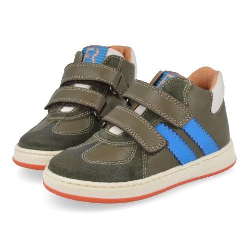 Franco romagnoli sneakers groen Jongens (kaki sneaker met velcrosluiting - 7311F084) - Junior Steps