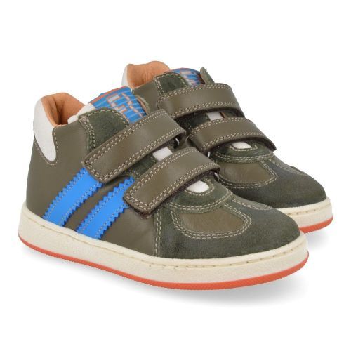 Franco romagnoli sneakers groen Jongens (kaki sneaker met velcrosluiting - 7311F084) - Junior Steps