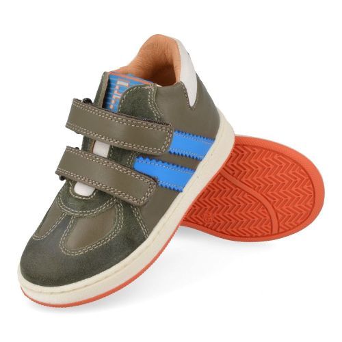 Franco romagnoli sneakers groen Jongens (kaki sneaker met velcrosluiting - 7311F084) - Junior Steps