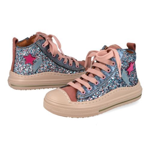 Franco romagnoli sneakers blauw Meisjes (roze blauwe sneaker  - 9522F047) - Junior Steps