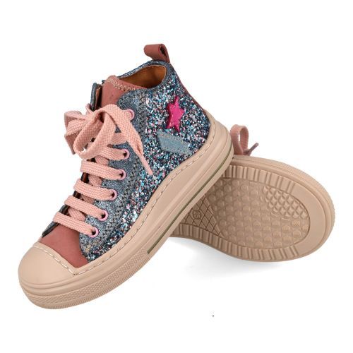 Franco romagnoli sneakers blauw Meisjes (roze blauwe sneaker  - 9522F047) - Junior Steps
