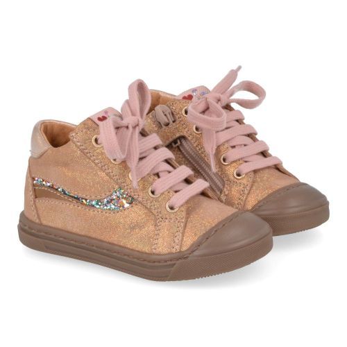 Franco romagnoli sneakers roze Meisjes (roze sneaker met rubberen top - 7132F016) - Junior Steps