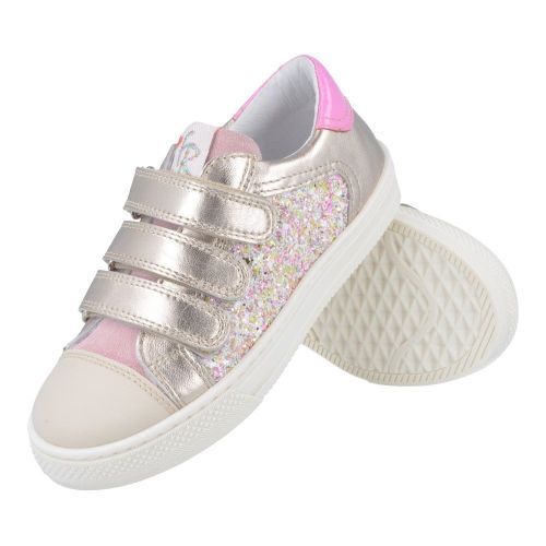 Franco romagnoli sneakers roze Meisjes (roze sneaker met velcrosluiting - 8651F023) - Junior Steps