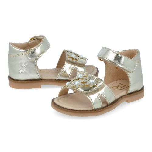 Franco romagnoli sandalen GOUD Meisjes (sandaaltje goud met bloementjes - 8123F087) - Junior Steps