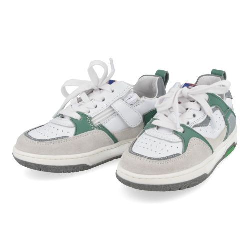 Franco romagnoli sneakers wit Jongens ( - wit groene sneaker4656F126) - Junior Steps