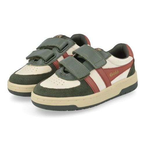Gola sneakers wit  (Jongenssneaker met klittenband - cka336 Hawk strap) - Junior Steps