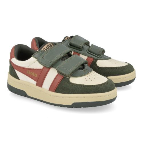 Gola sneakers wit  (Jongenssneaker met klittenband - cka336 Hawk strap) - Junior Steps