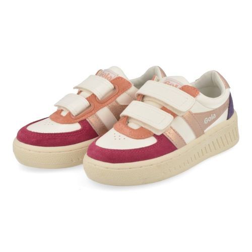 Gola sneakers ecru Meisjes ( - multikleurige sneaker met velcrosluitingcka207 grandslam) - Junior Steps