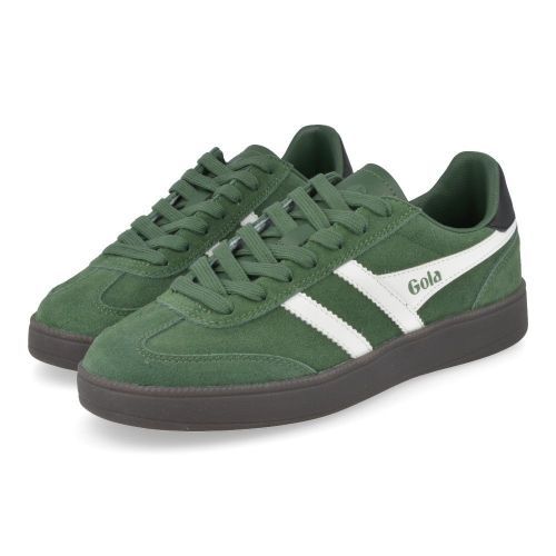 Gola sneakers groen  (Sneaker groen suéde met witte strepen - CLB 735 viper) - Junior Steps