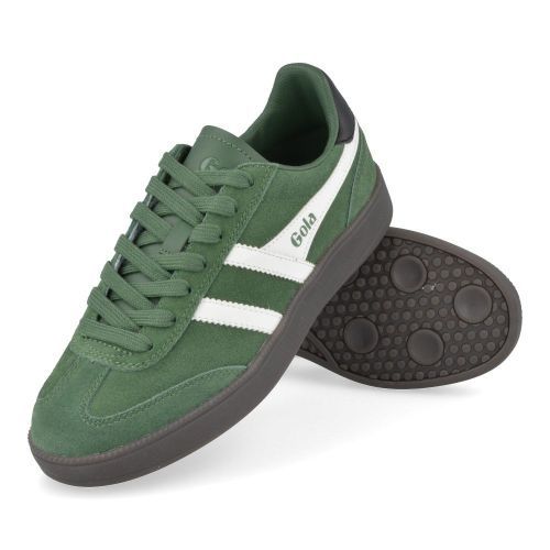 Gola sneakers groen  (Sneaker groen suéde met witte strepen - CLB 735 viper) - Junior Steps