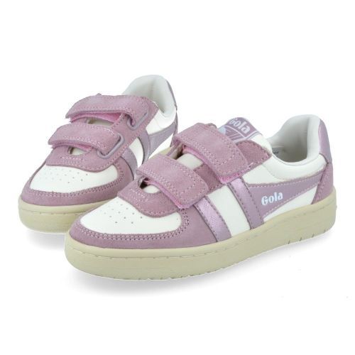 Gola sneakers roze Meisjes (Sneaker wit met velcrosluiting - cka 070 hawk) - Junior Steps