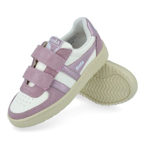 Gola sneakers roze Meisjes (Sneaker wit met velcrosluiting - cka 070 hawk) - Junior Steps