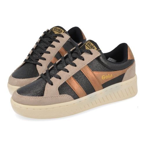 Gola sneakers Zwart Meisjes (Sneaker zwart  suéde glitter - CLB 773 Super Blaze 2) - Junior Steps