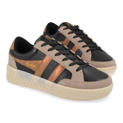 Gola sneakers Zwart Meisjes (Sneaker zwart  suéde glitter - CLB 773 Super Blaze 2) - Junior Steps