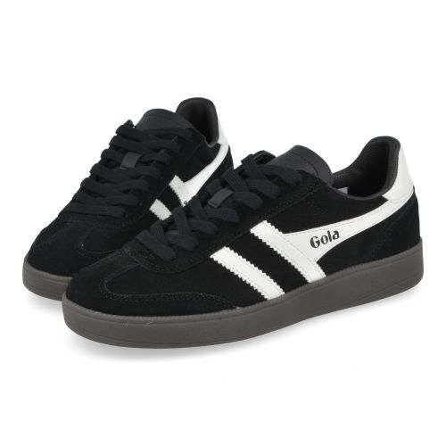 Gola sneakers Zwart  (Sneaker zwart suéde met witte strepen - CLB 735 viper) - Junior Steps