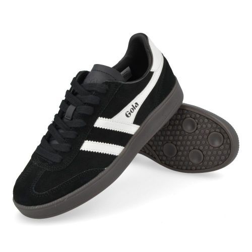 Gola sneakers Zwart  (Sneaker zwart suéde met witte strepen - CLB 735 viper) - Junior Steps
