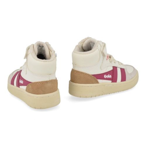 Gola sneakers wit Meisjes ( - wit roze sneaker met velcrosluitingcka540 talon) - Junior Steps