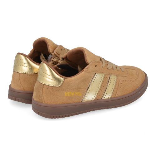 Hip sneakers beige Meisjes (Beige suéde sneaker - H1103/combi naturel) - Junior Steps