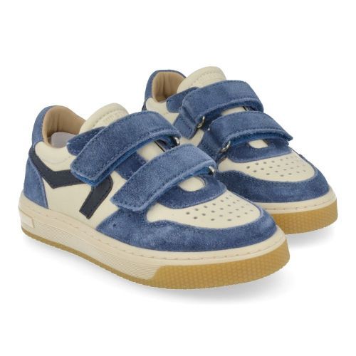 Hip sneakers blauw Jongens ( - blauwe klittenband sneakerH1619/K) - Junior Steps