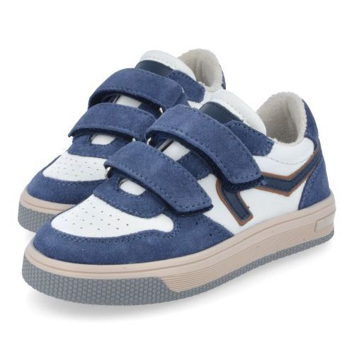 Hip sneakers blauw Jongens (blauwe klittenband sneaker - H1619) - Junior Steps