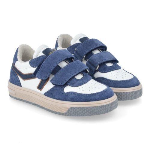 Hip sneakers blauw Jongens (blauwe klittenband sneaker - H1619) - Junior Steps