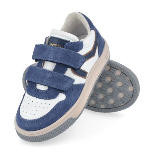 Hip sneakers blauw Jongens (blauwe klittenband sneaker - H1619) - Junior Steps