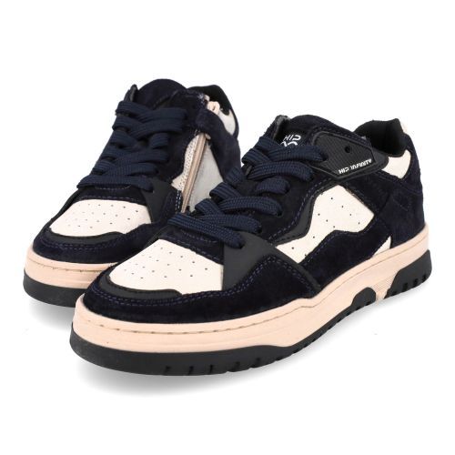 Hip sneakers blauw Jongens (blauwe witte sneaker - H1119) - Junior Steps