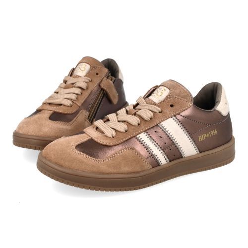 Hip sneakers brons Meisjes (bronze suéde sneaker - H1121) - Junior Steps