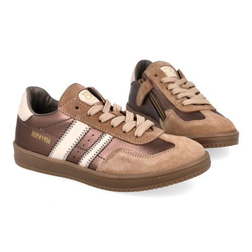 Hip sneakers brons Meisjes (bronze suéde sneaker - H1121) - Junior Steps