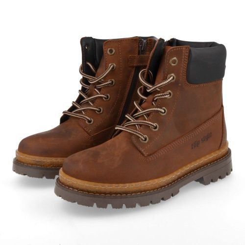 Hip Lace-up boots Brown  (H1704) - Junior Steps