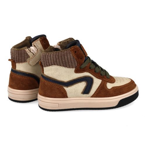 Hip sneakers cognac Jongens (cognac beige sneaker - H1301) - Junior Steps