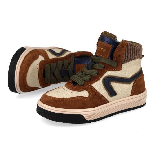 Hip sneakers cognac Jongens (cognac beige sneaker - H1301) - Junior Steps