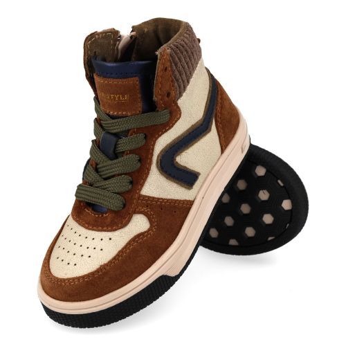 Hip sneakers cognac Jongens (cognac beige sneaker - H1301) - Junior Steps