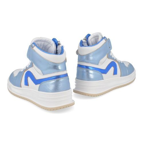 Hip sneakers lichtblauw Meisjes ( - combi kleur metallic sneakerH1012/D) - Junior Steps
