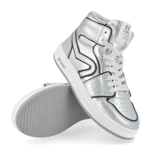 Hip sneakers zilver Meisjes ( - combi zilver sneakerH1865/A) - Junior Steps