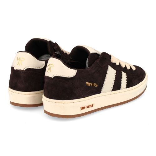 Hip sneakers donkerbruin  (Donker bruine sneaker - H1811) - Junior Steps