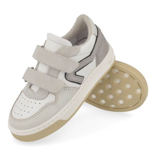 Hip sneakers grijs Jongens ( - grijze klittenband sneakerH1619) - Junior Steps