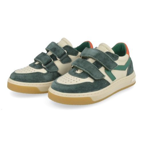 Hip sneakers kaki Jongens ( - groene klittenband sneakerH1619/N) - Junior Steps