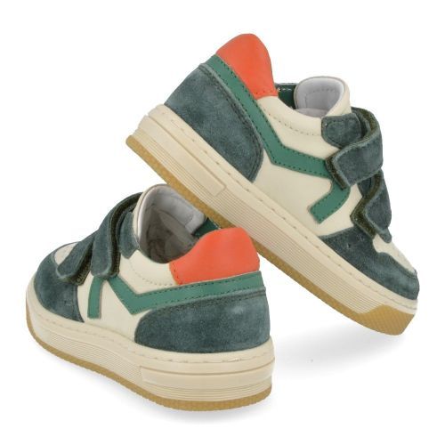 Hip sneakers kaki Jongens ( - groene klittenband sneakerH1619/N) - Junior Steps