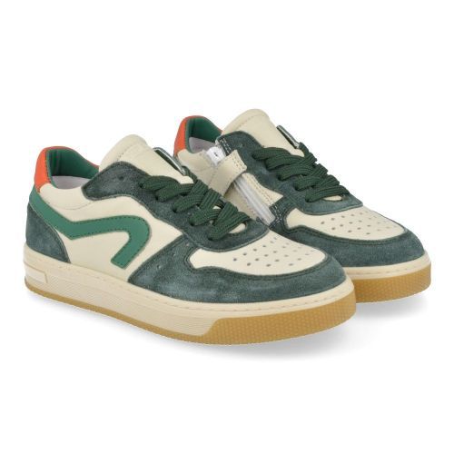 Hip sneakers groen Jongens ( - groene  sneakerH1618/N) - Junior Steps