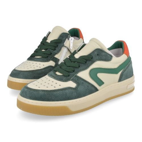 Hip sneakers groen Jongens ( - groene  sneakerH1618/N) - Junior Steps