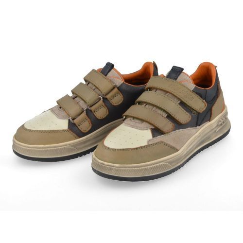 Hip sneakers kaki Jongens ( - kaki sneakerH1740) - Junior Steps