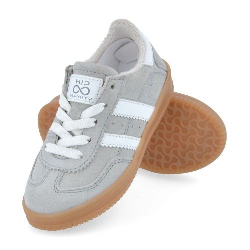Hip sneakers lichtgrijs  (lichtgrijze sneaker - H1500) - Junior Steps