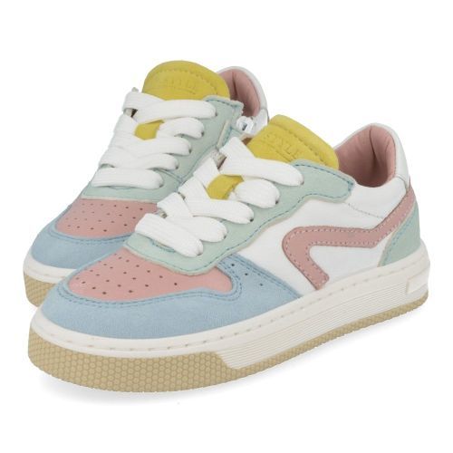 Hip sneakers lichtblauw Meisjes ( - multikleurige  sneakerH1618) - Junior Steps