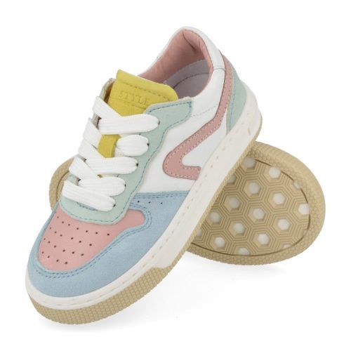 Hip sneakers lichtblauw Meisjes ( - multikleurige  sneakerH1618) - Junior Steps