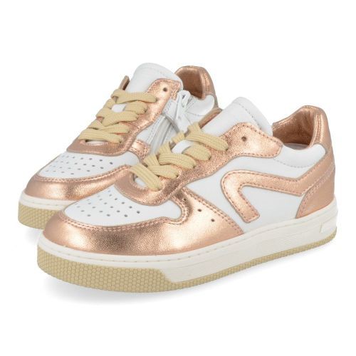 Hip sneakers roze Meisjes ( - Rozé metallic sneakerH1618/R) - Junior Steps
